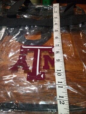 Texas A&M Clear PVC Tote Bag with Maroon Logo